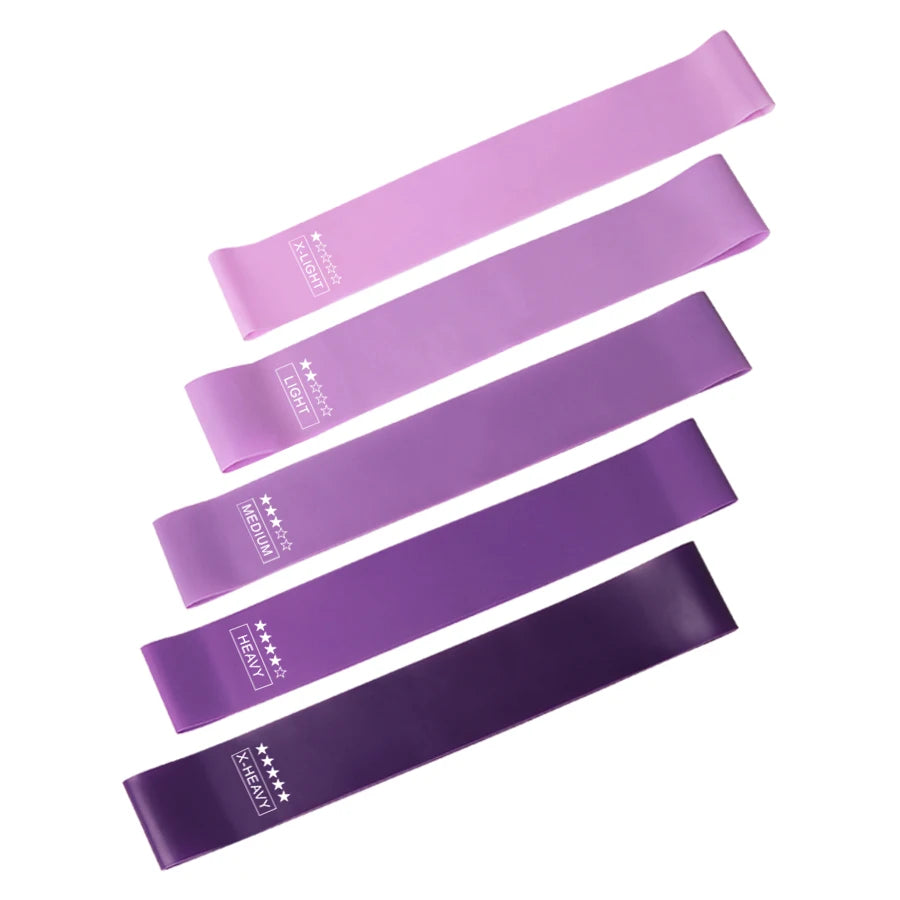 Ultimate Fitness Elastic Resistance Bands for Home Workouts - 5 Levels of Resistance for Yoga, Pilates, and Strength Training