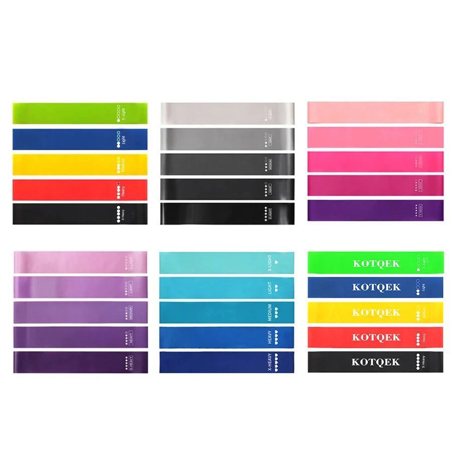 Ultimate Fitness Elastic Resistance Bands for Home Workouts - 5 Levels of Resistance for Yoga, Pilates, and Strength Training