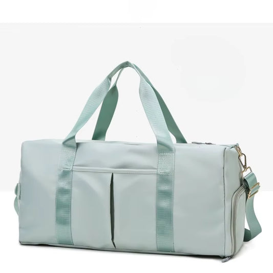 Versatile Outdoor Waterproof Nylon Sports Gym Bag for Men and Women - Perfect for Training, Fitness, Travel, and Yoga with Dedicated Shoe Compartment