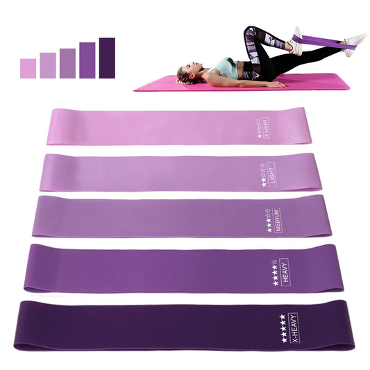 Ultimate Fitness Elastic Resistance Bands for Home Workouts - 5 Levels of Resistance for Yoga, Pilates, and Strength Training